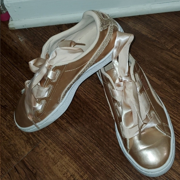 Puma Basket Heart Lunar Lux Big Girls Athletic Shoe Sneakers Size 5c - Picture 3 of 8